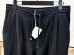 Black Cotton Plain Straight - Men's