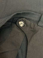 Black Cotton Plain Straight - Men's