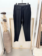 Black Cotton Plain Straight - Men's
