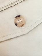 Cream Cotton Plain Wide-Leg - Men's