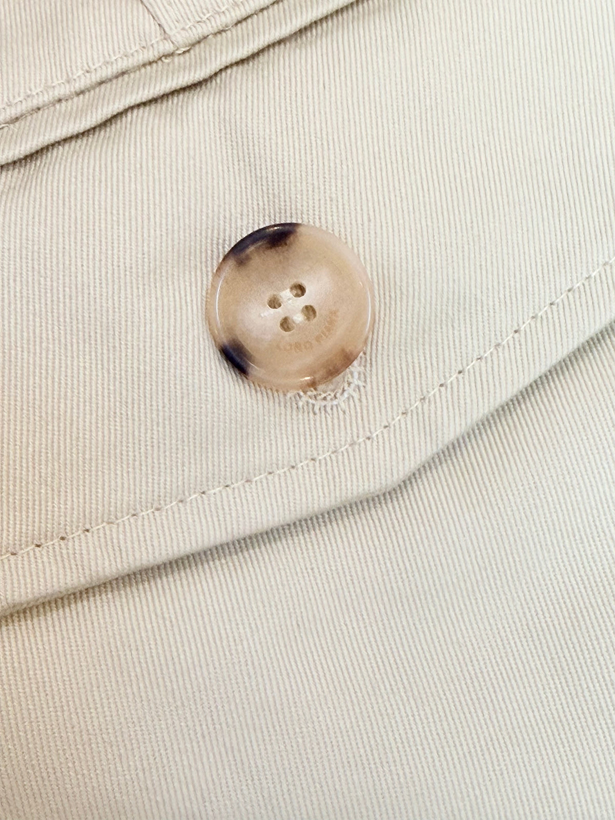 Cream Cotton Plain Wide-Leg - Men's