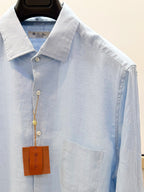 Navy Cotton Plain Long-Sleeve - Men's