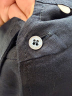 Navy Cotton Plain Long-Sleeve - Men's