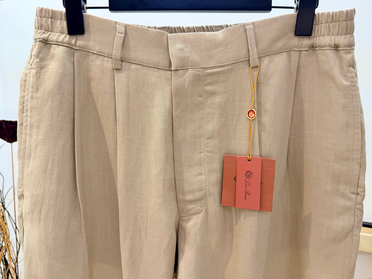 Navy Cotton Plain Wide-Leg - Men's