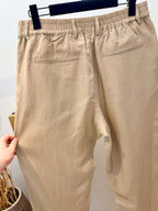 Navy Cotton Plain Wide-Leg - Men's