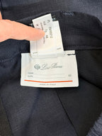 Navy Cotton Plain Wide-Leg - Men's