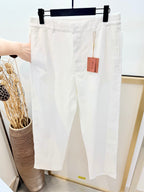 Navy Cotton Plain Wide-Leg - Men's