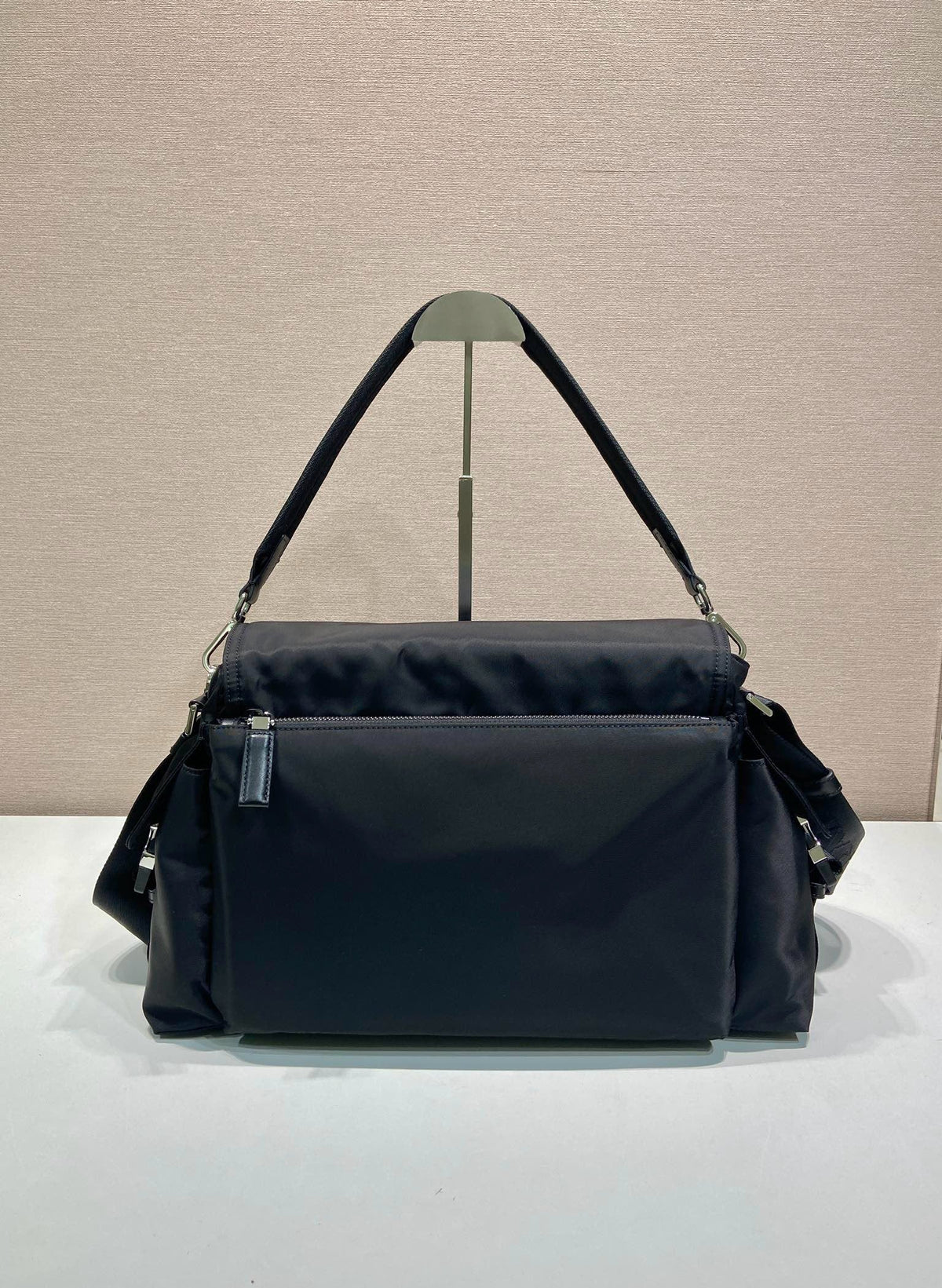 Nylon Buckle Messenger Crossbody Bag