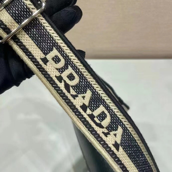 Leather Flap Logo Strap Crossbody Bag