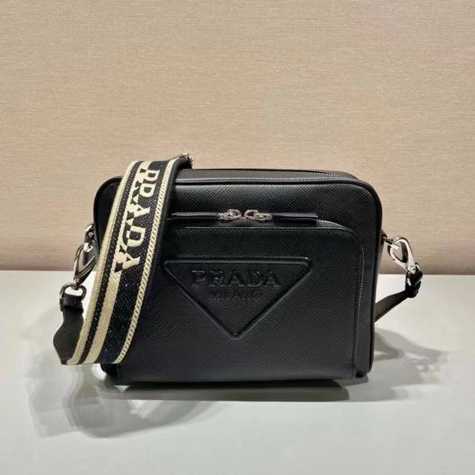 Brique Zip Logo Strap Crossbody Bag