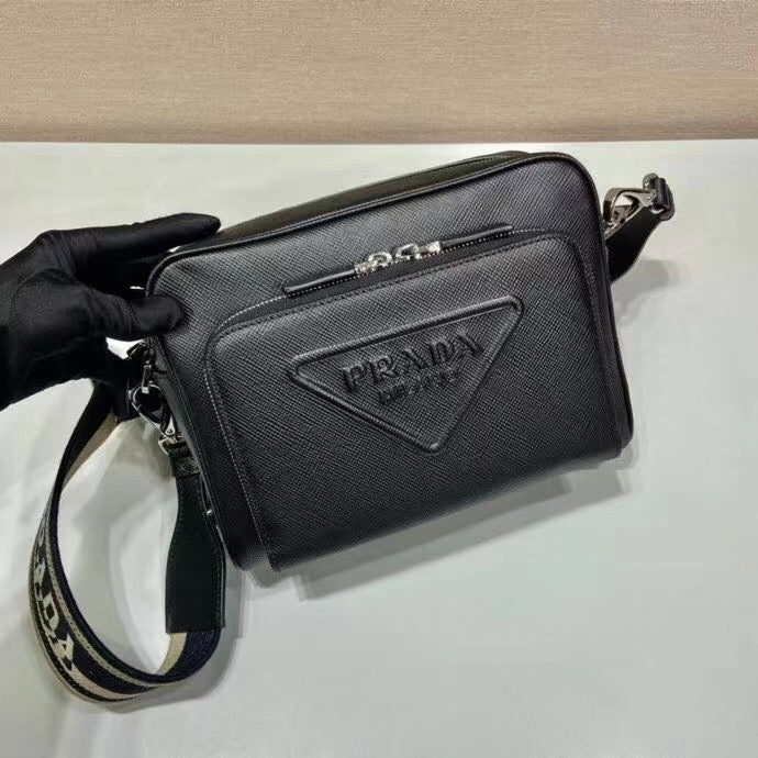 Brique Zip Logo Strap Crossbody Bag