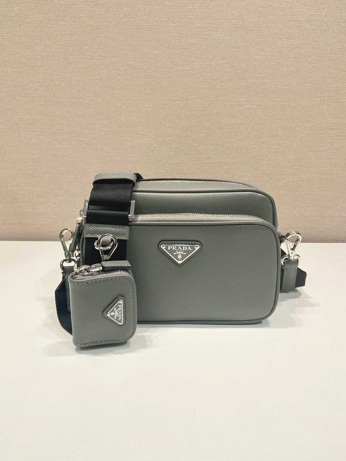 Nylon Camera with Pouch Crossbody Bag
