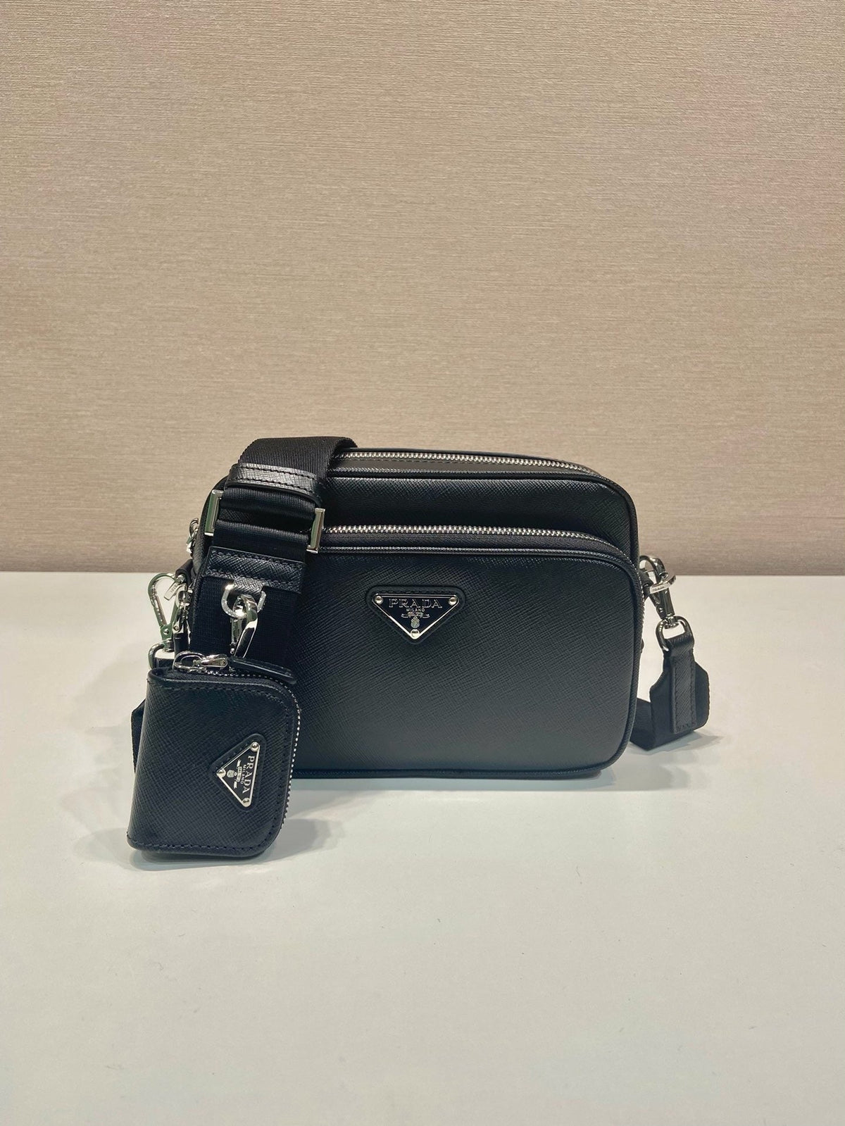 Nylon Camera with Pouch Crossbody Bag