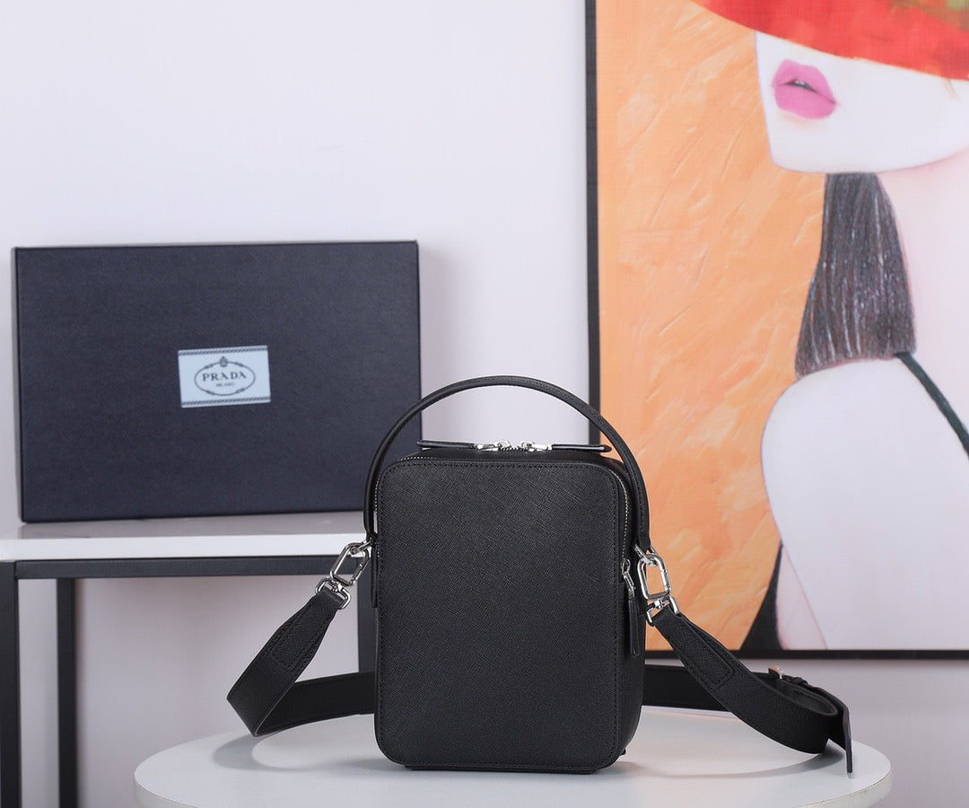 Saffiano Vertical Phone Crossbody Bag