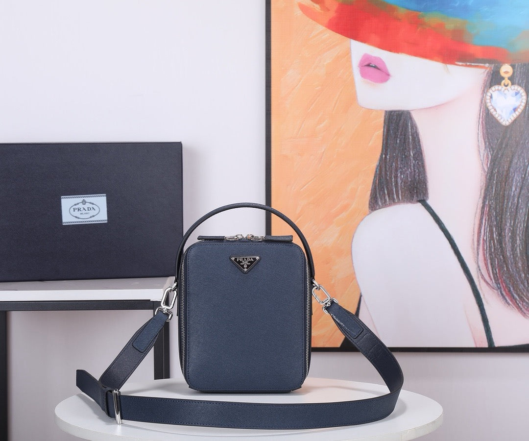 Saffiano Vertical Phone Crossbody Bag