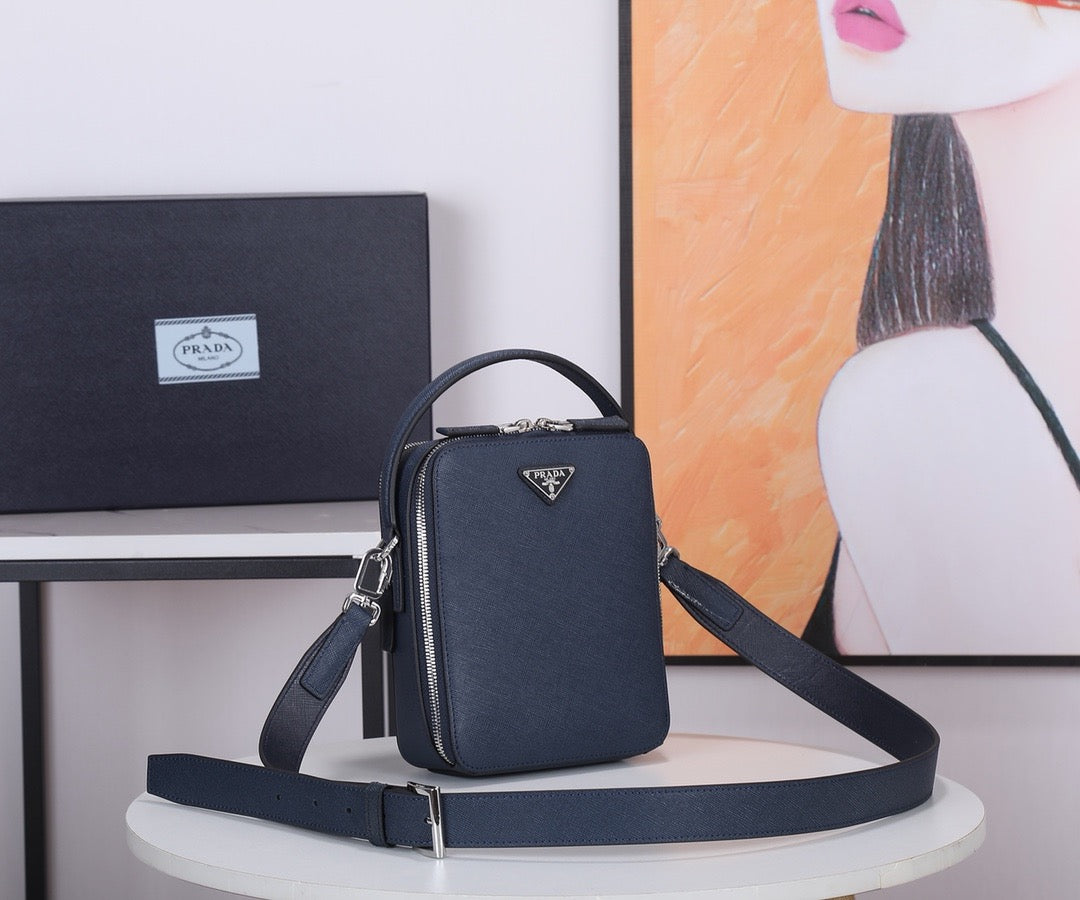 Saffiano Vertical Phone Crossbody Bag