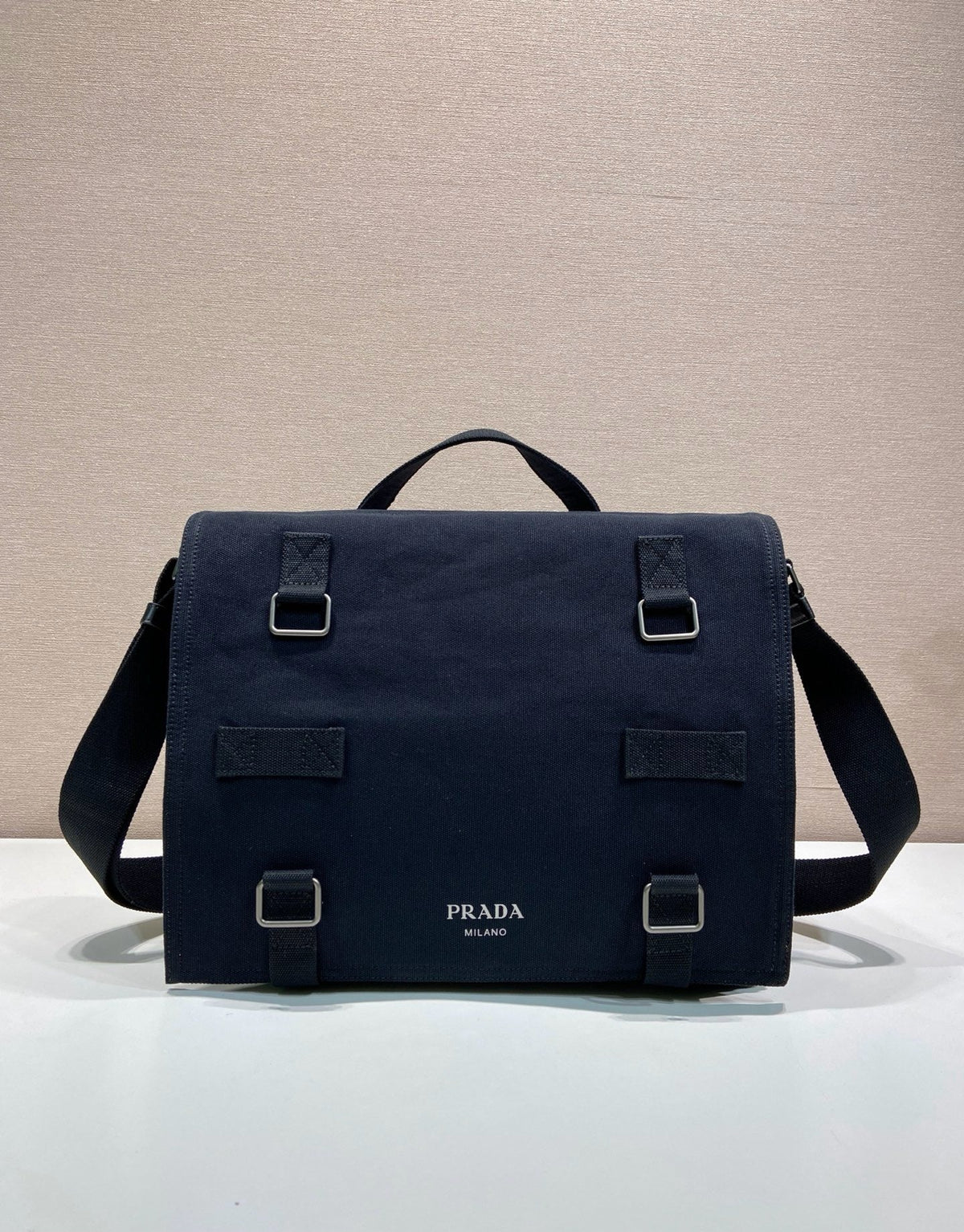 Nylon Flap Messenger Crossbody Bag