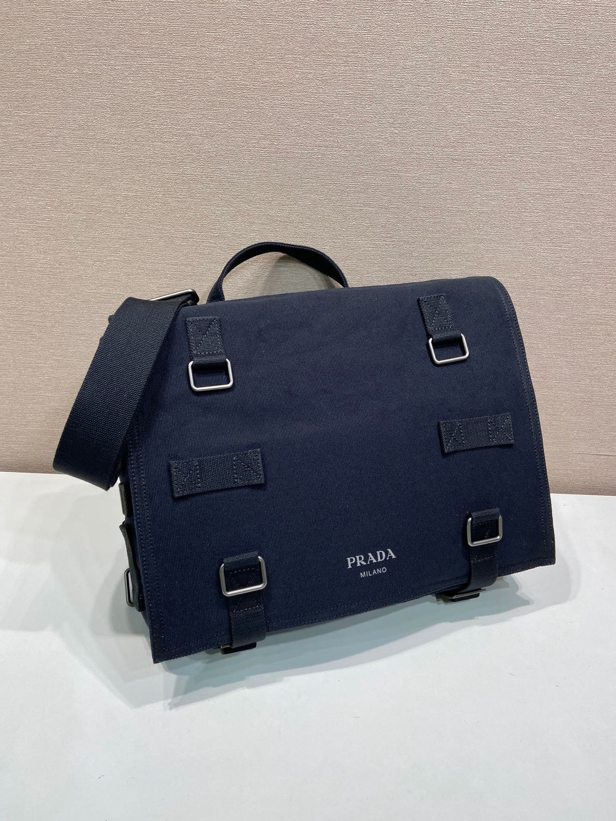 Nylon Flap Messenger Crossbody Bag