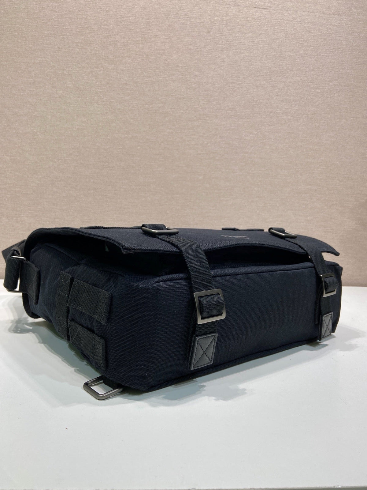 Nylon Flap Messenger Crossbody Bag
