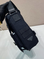 Nylon Flap Messenger Crossbody Bag