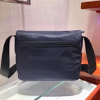 Nylon Messenger with Patch Crossbody Bag