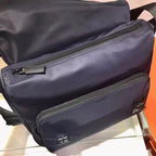 Nylon Messenger with Patch Crossbody Bag