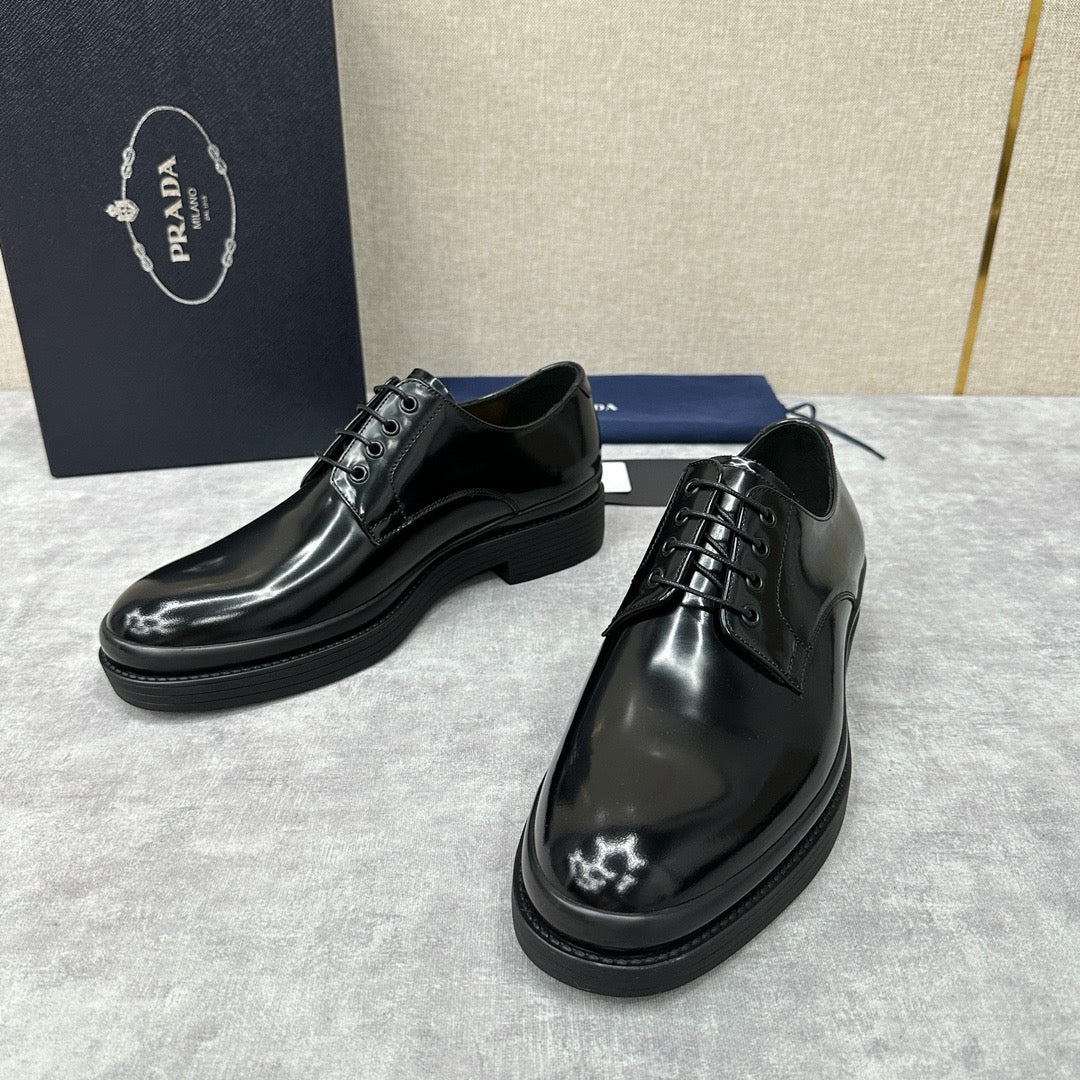 Black Derby Shoes - Men's