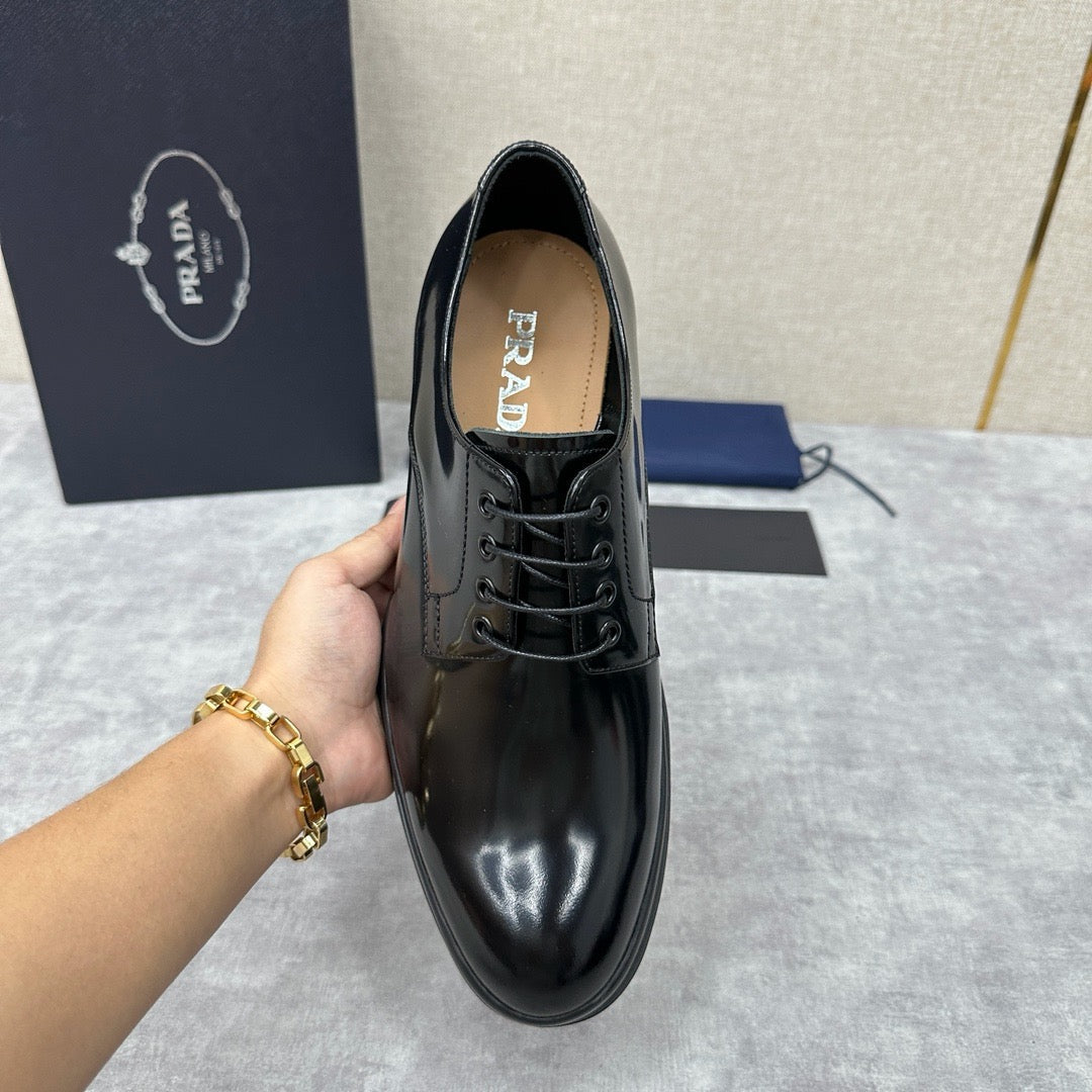 Black Derby Shoes - Men's