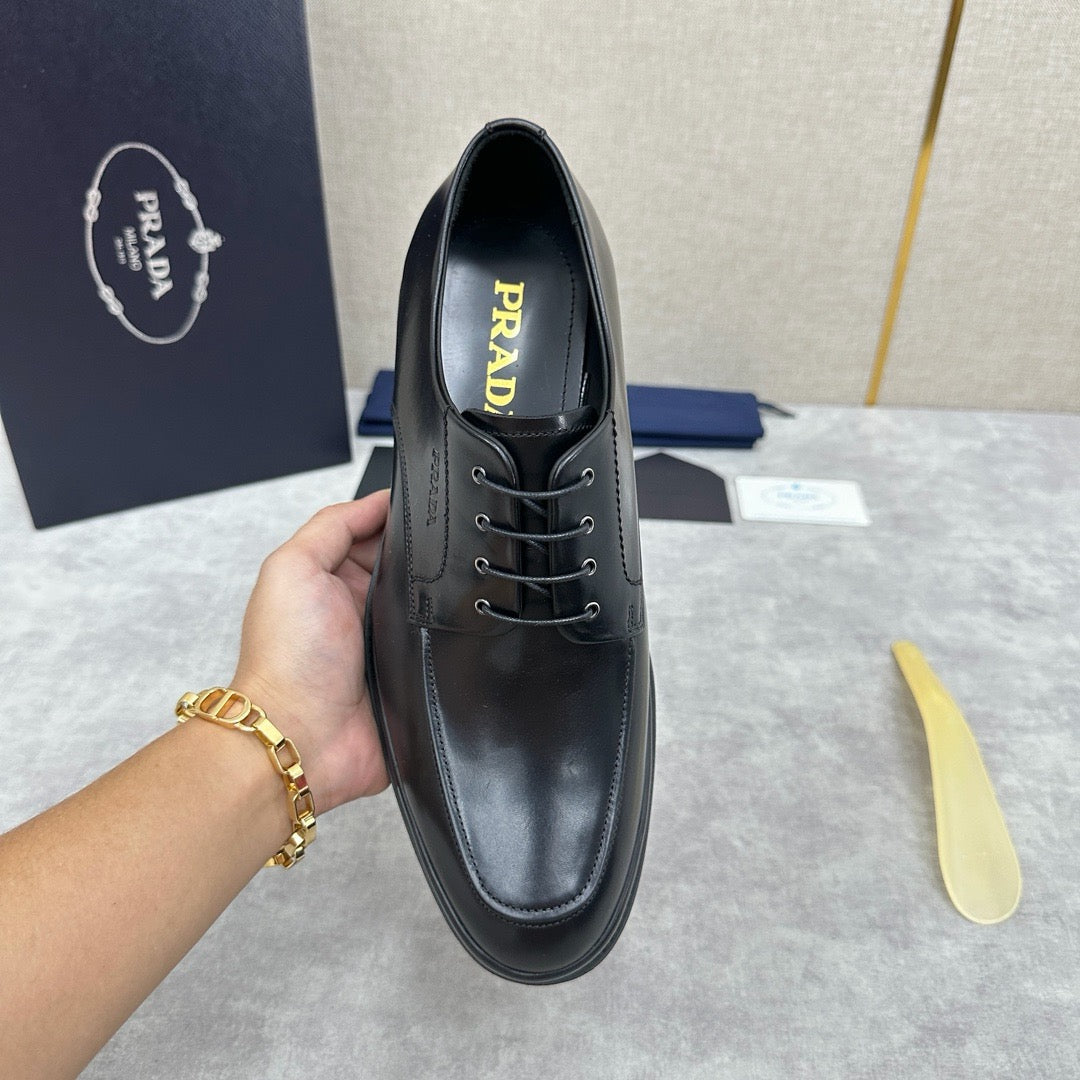 Black Derby Shoes - Men's