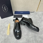 Black Derby Shoes - Men's