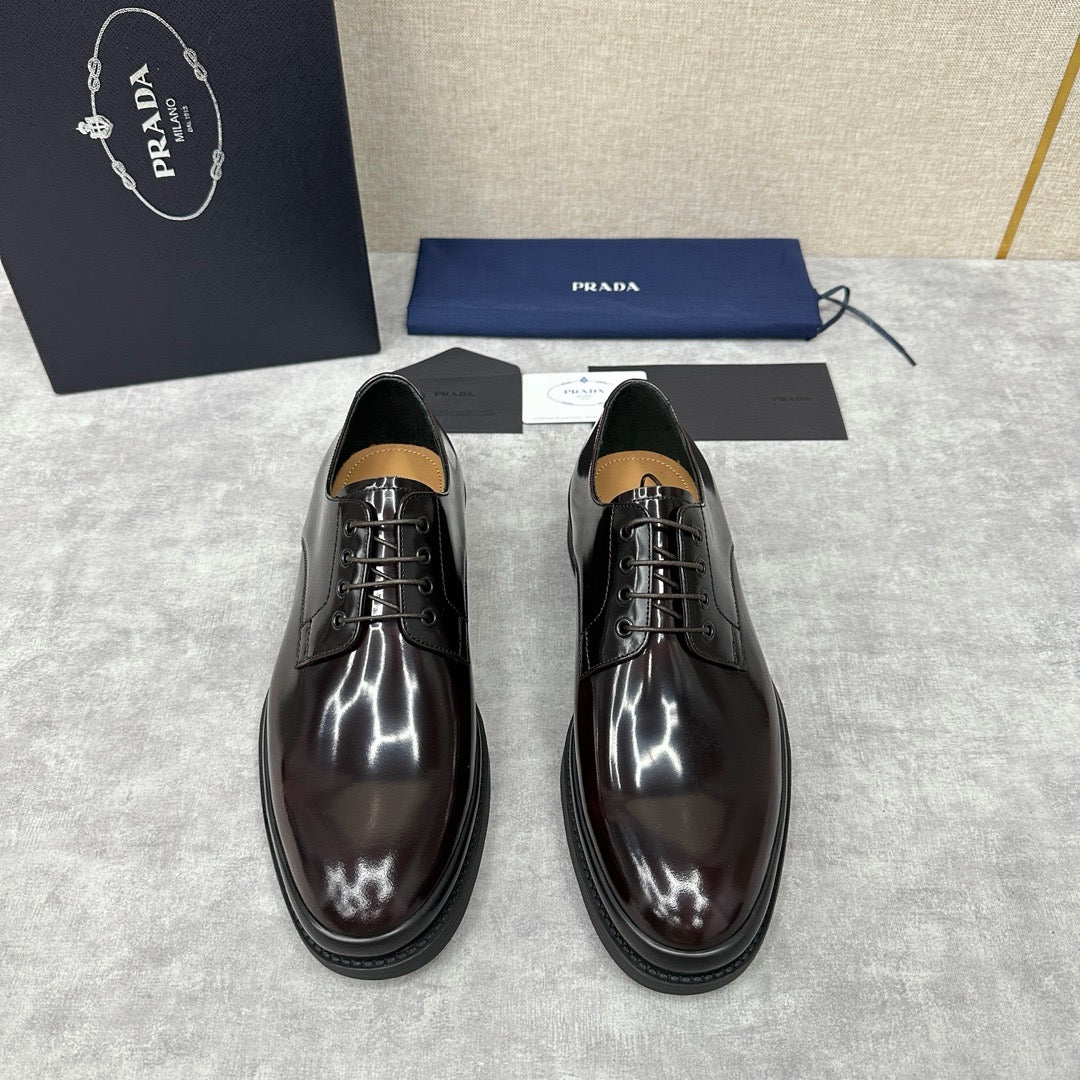 Black Derby Shoes - Men's