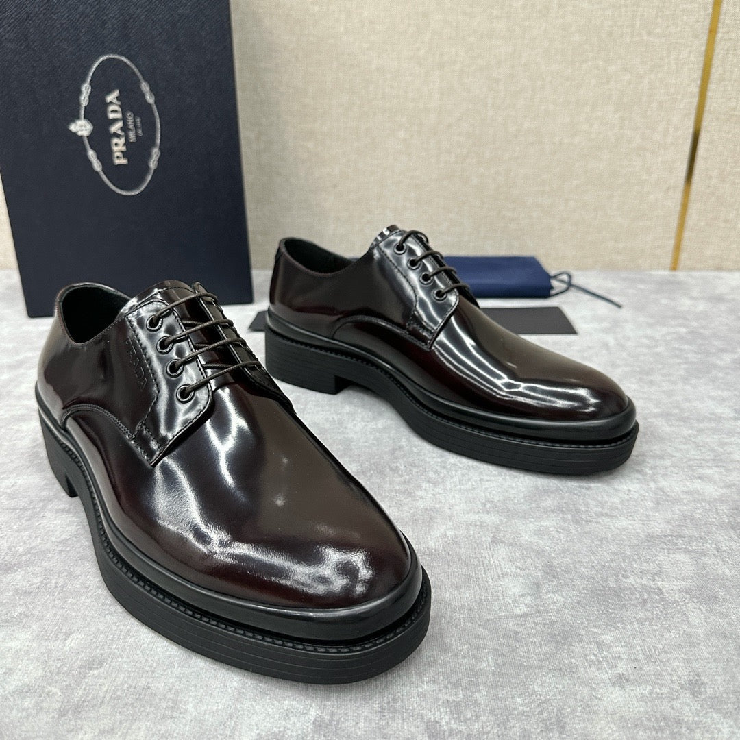 Black Derby Shoes - Men's