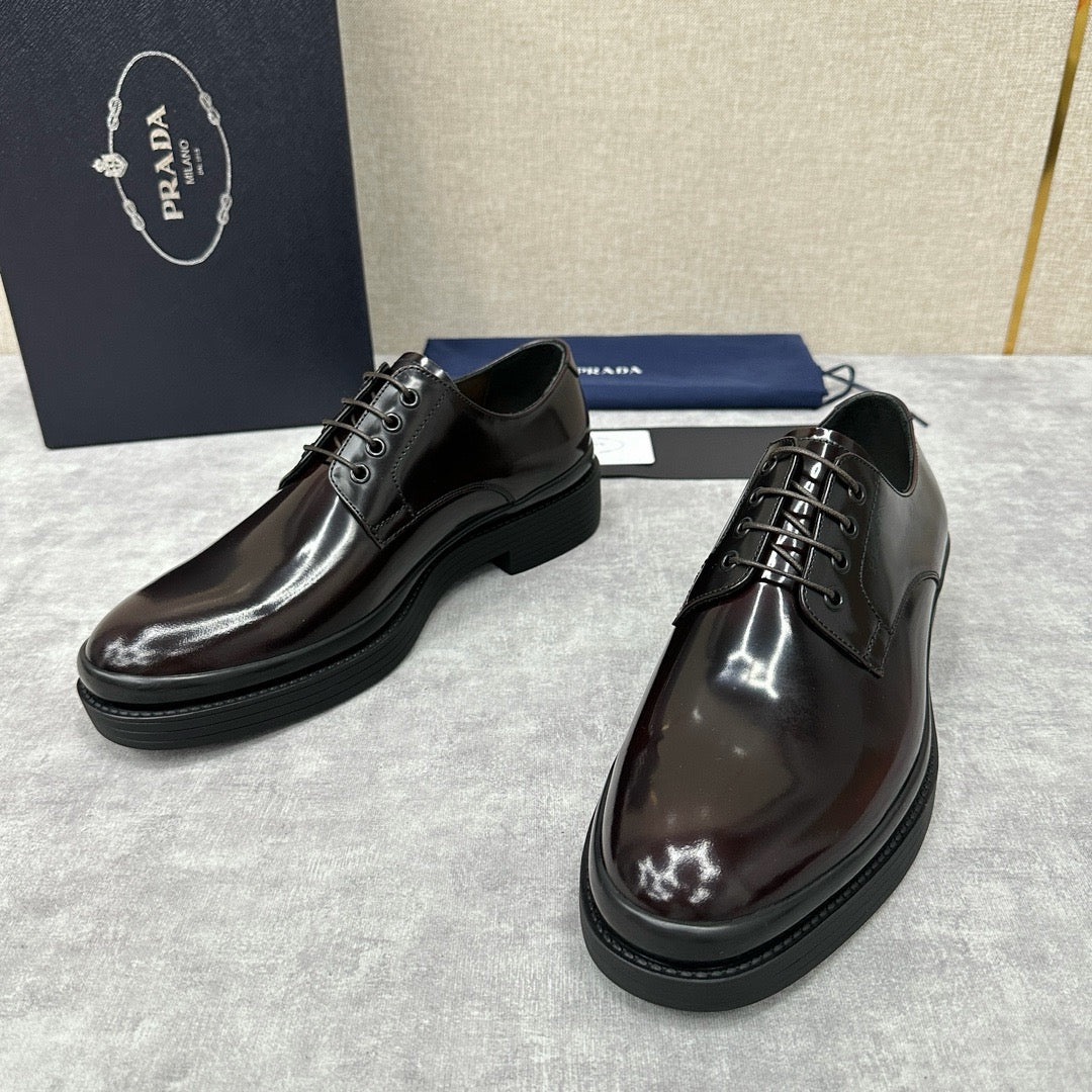 Black Derby Shoes - Men's
