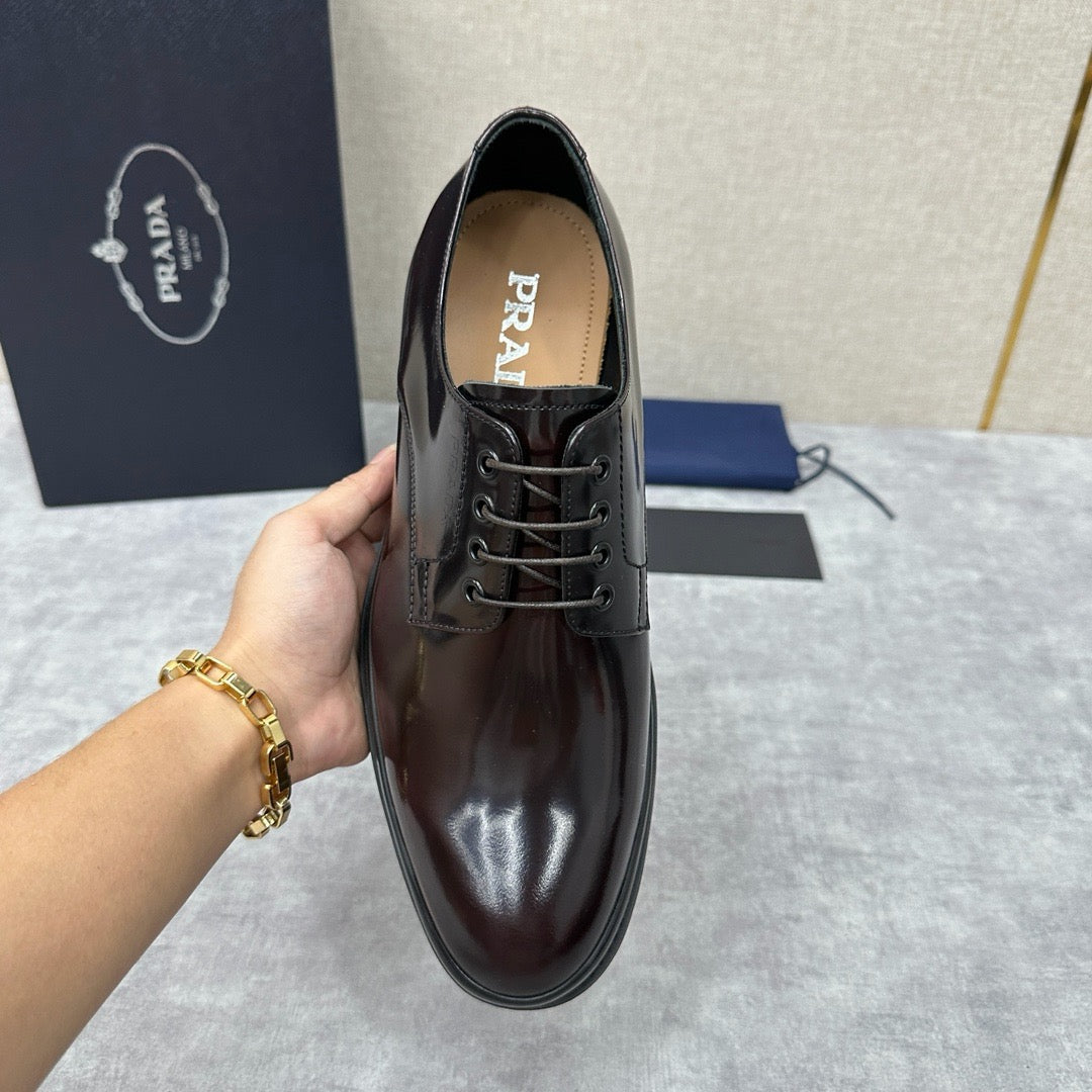Black Derby Shoes - Men's