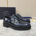 Dark Blue Derby Shoes - Men's