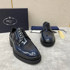 Dark Blue Derby Shoes - Men's