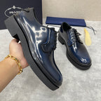 Dark Blue Derby Shoes - Men's