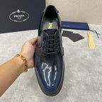 Dark Blue Derby Shoes - Men's