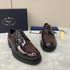 Dark Brown Derby Shoes - Men's