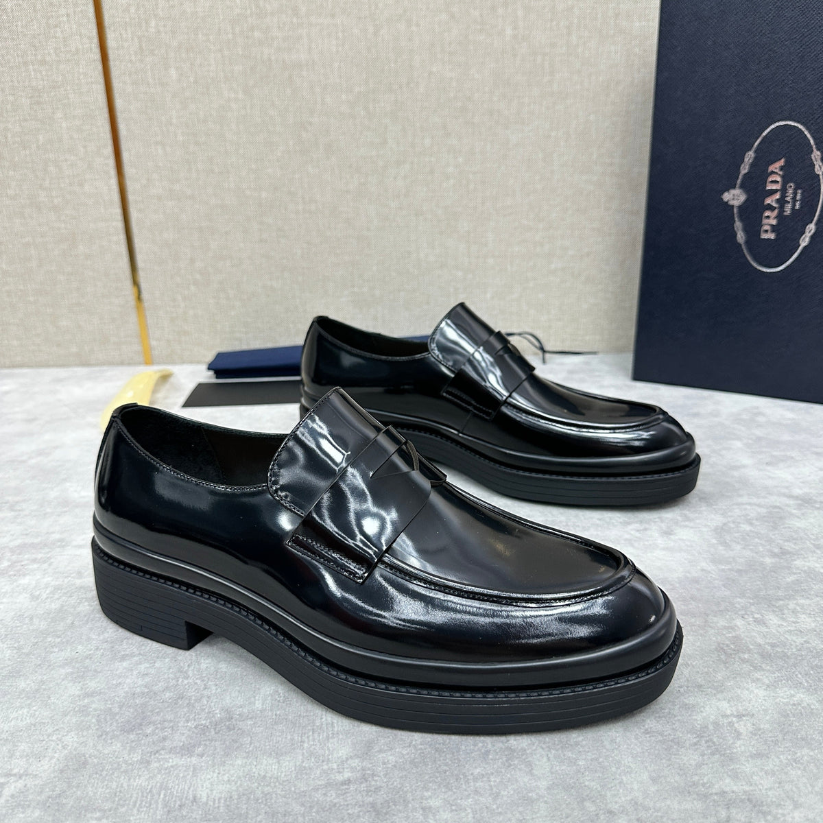 Black Patent Tassel Loafer - Men's
