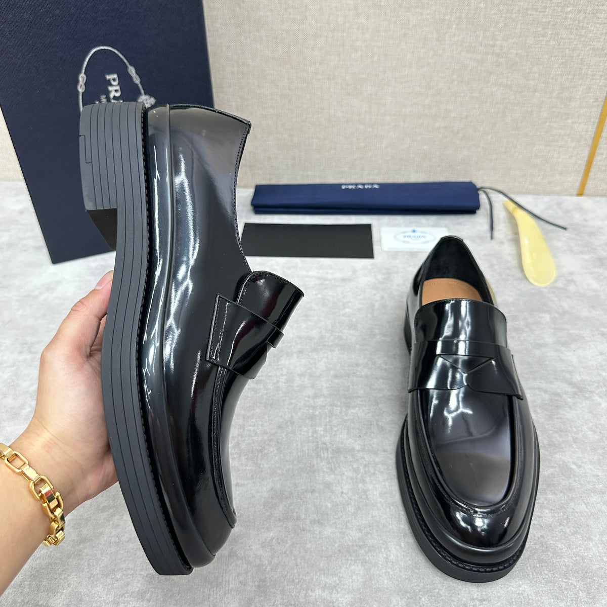 Black Patent Tassel Loafer - Men's
