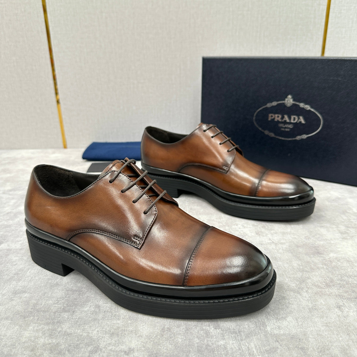 Multicolour Derby Shoes - Men's