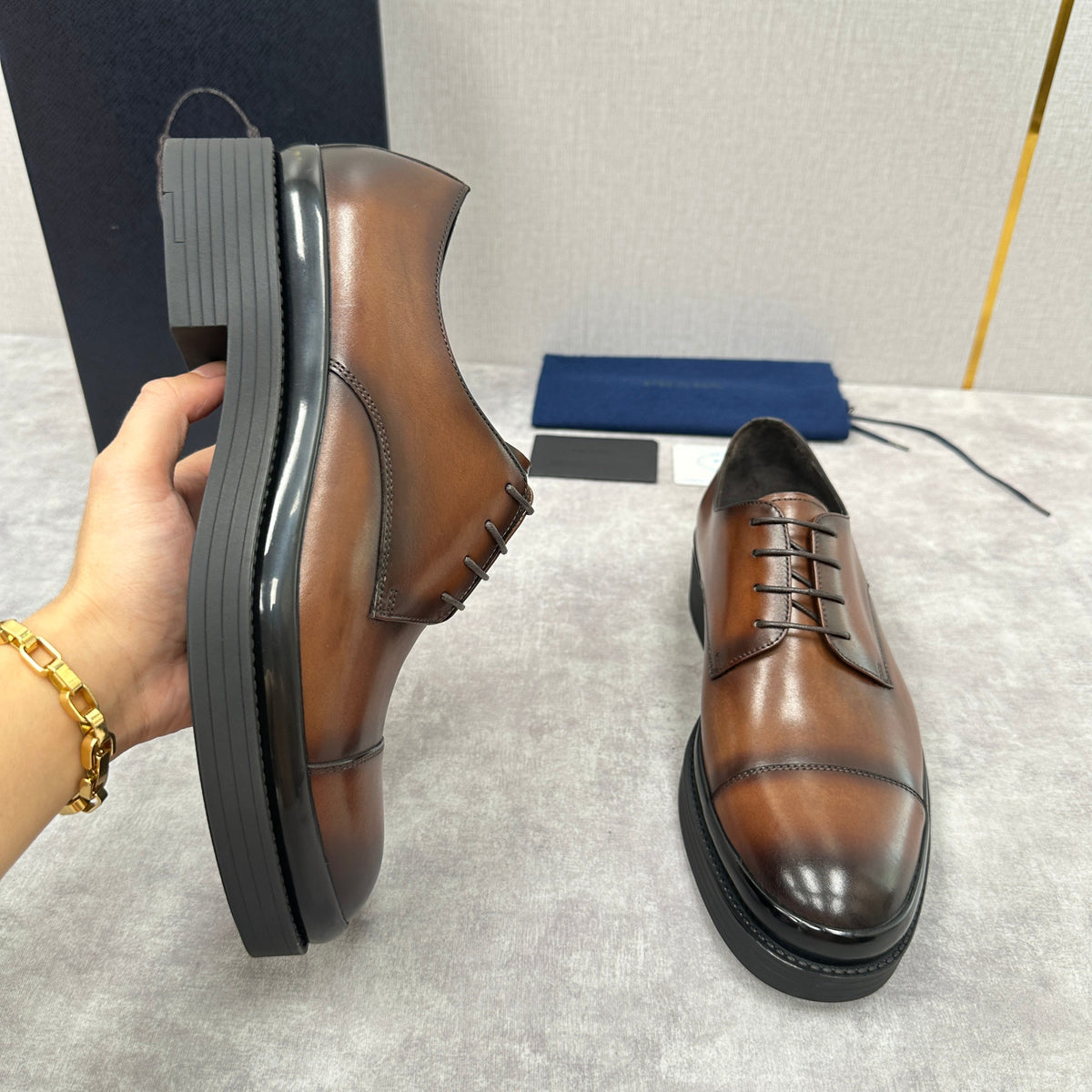 Multicolour Derby Shoes - Men's