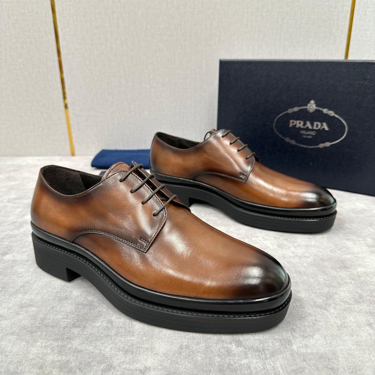 Multicolour Derby Shoes - Men's