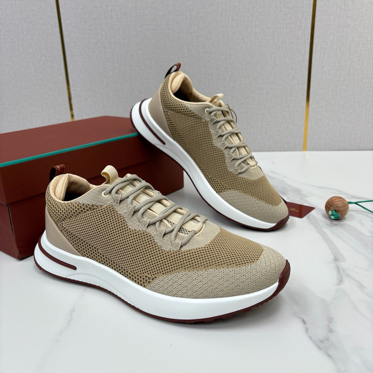 Grey Suede Colourblock Runner - Men's