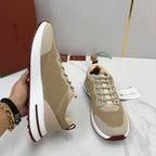 Grey Suede Colourblock Runner - Men's