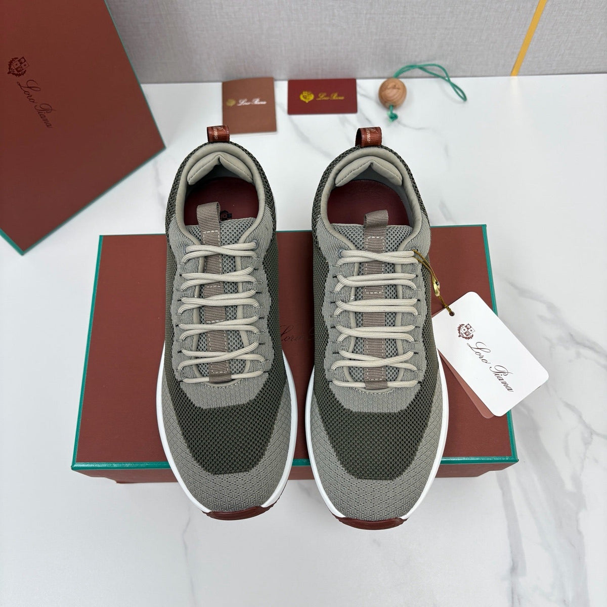 Grey Suede Colourblock Runner - Men's