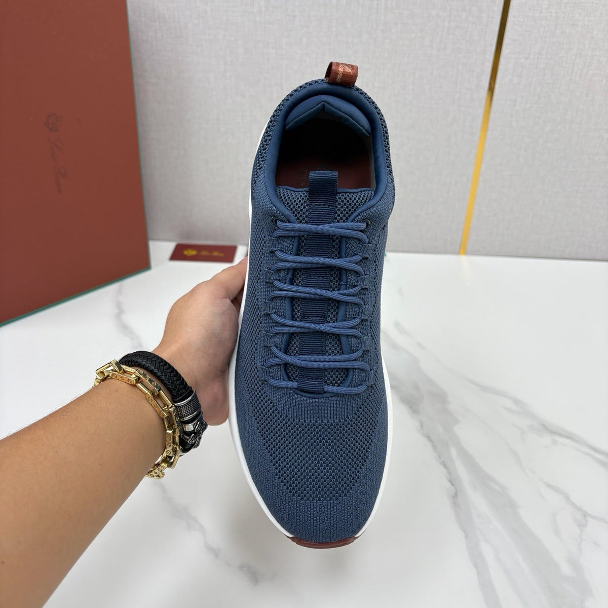 Black Mesh Tonal Runner - Men's