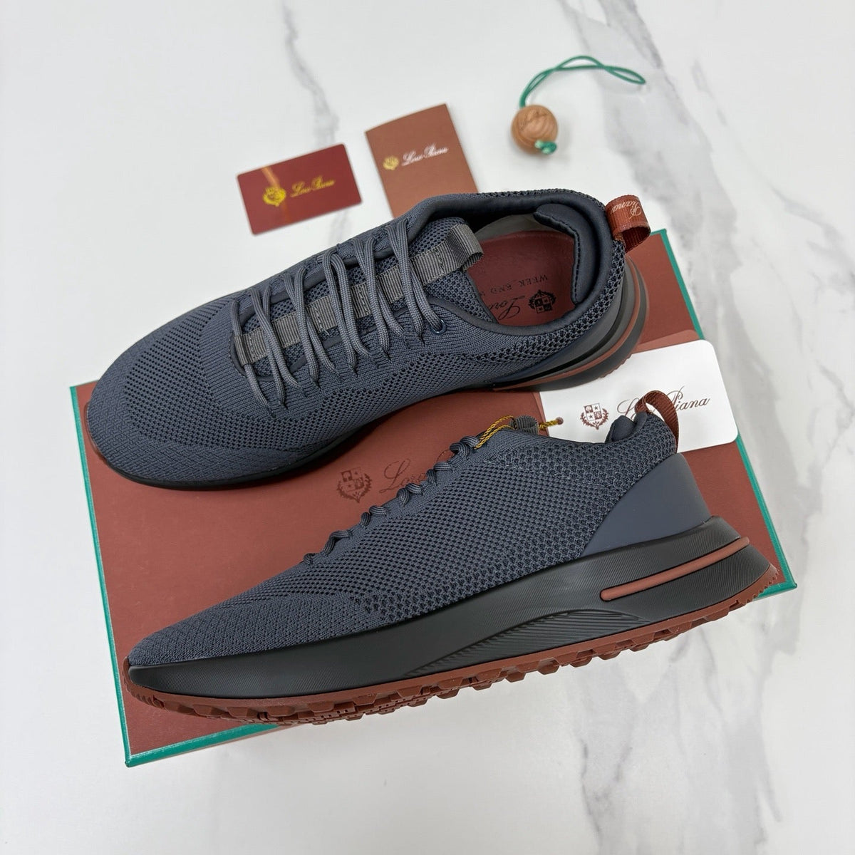 Brown Knit Slip-On Low-Top - Men's