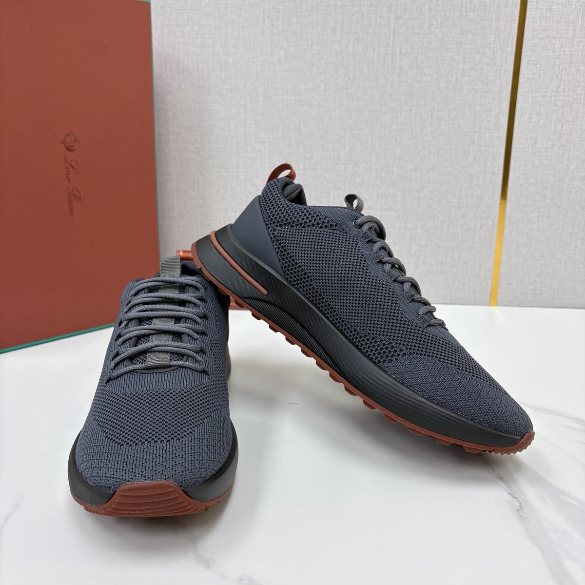 Brown Knit Slip-On Low-Top - Men's